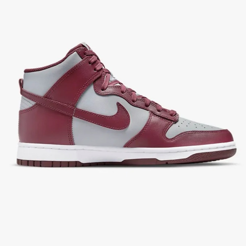 Nike Men's Dunk High Retro Shoes - Dark Beetroot / Wolf Grey /Dark Beetroot